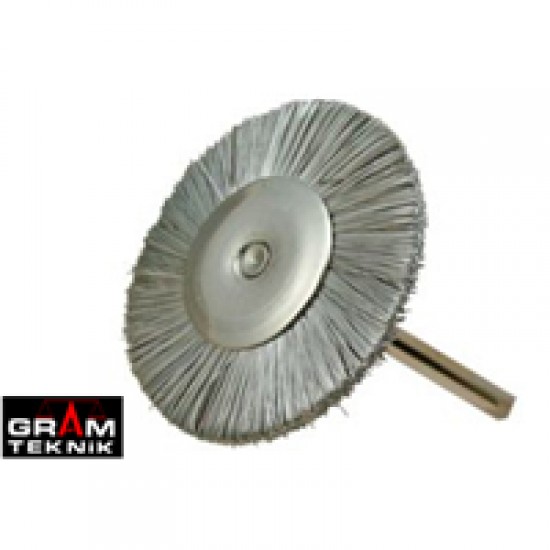 Mandrenli Düz Çelik Tel Fırça 3cm Mandrenli Düz Çelik Tel Fırça 3cm