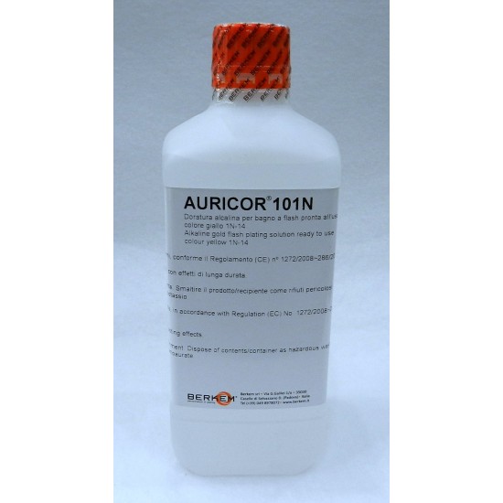 Auricor 101N 14 Ayar Altın Rengi Kaplama Suyu Auricor 101N 14 Ayar Altın Rengi Kaplama Suyu