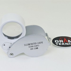 Illuminated Loupe (Ledlight) 40x25mm Siyah Mg21011 Lup GRM-0704