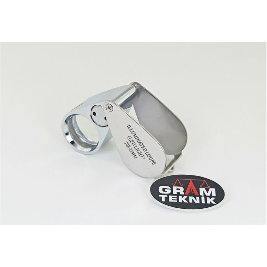 Işıklı Lup Metal 30x21mm MG21007 ST01895 Işıklı Lup Metal 30x21mm MG21007 ST01895