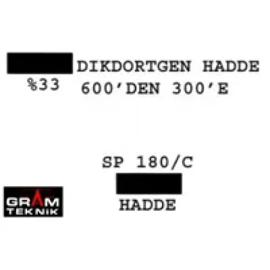 Dikdörtgen Hadde 600-300 GR-0965 Dikdörtgen Hadde 600-300 GR-0965
