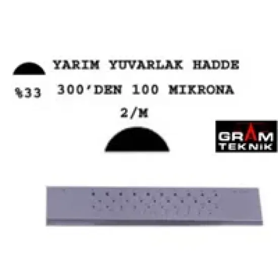 Yarım Yuvarlak Hadde 2m 300-100 Yarım Yuvarlak Hadde 2m 300-100