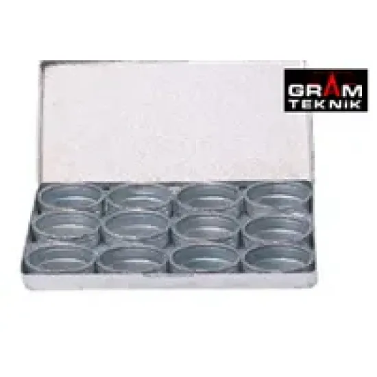 Taş Kabı Metal 12li Metal Kap