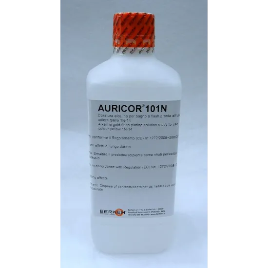 Auricor 101N 14 Ayar Altın Rengi Kaplama Suyu Auricor 101N 14 Ayar Altın Rengi Kaplama Suyu
