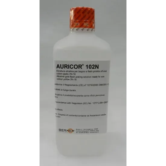 Auricor 102N 18 Ayar Altın Rengi Kaplama Suyu Auricor 102N 18 Ayar Altın Rengi Kaplama Suyu