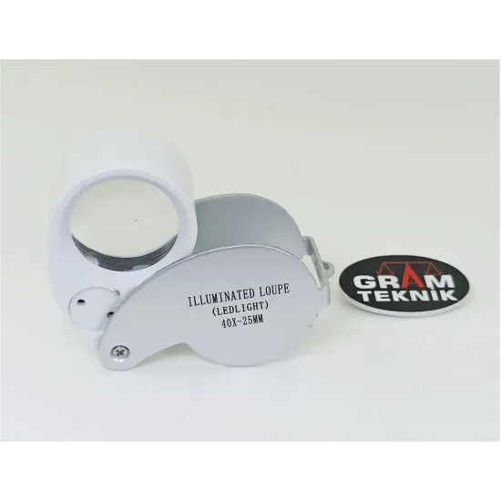 Illuminated Loupe (Ledlight) 40x25mm Siyah Mg21011 Lup GRM-0704 Illuminated Loupe (Ledlight) 40x25mm Siyah Mg21011 Lup GRM-0704