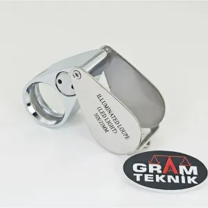 Işıklı Lup Metal 30x21mm MG21007 ST01895 Işıklı Lup Metal 30x21mm MG21007 ST01895