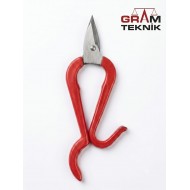 20 cm - 17 cm Kırmızı Antep Makası – Profesyonel Kuyumcu ve Plaka Kesim Makası